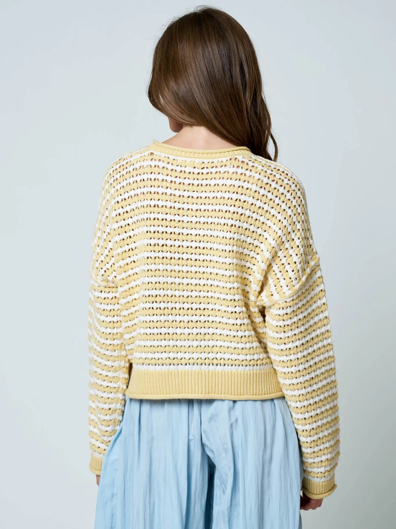 Honeycomb Striped Cardigan