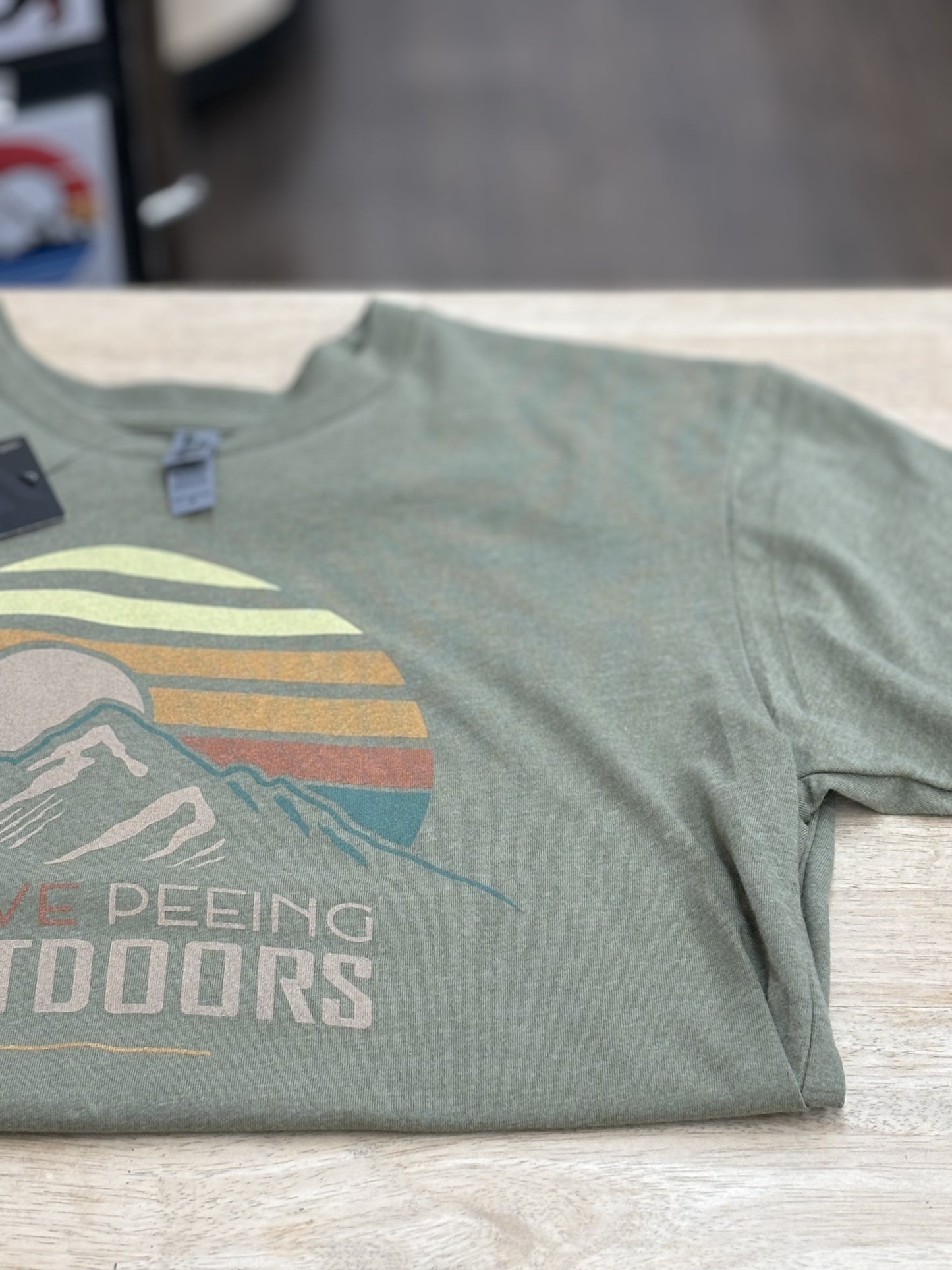 Love Peeing Outside Shirt - Green