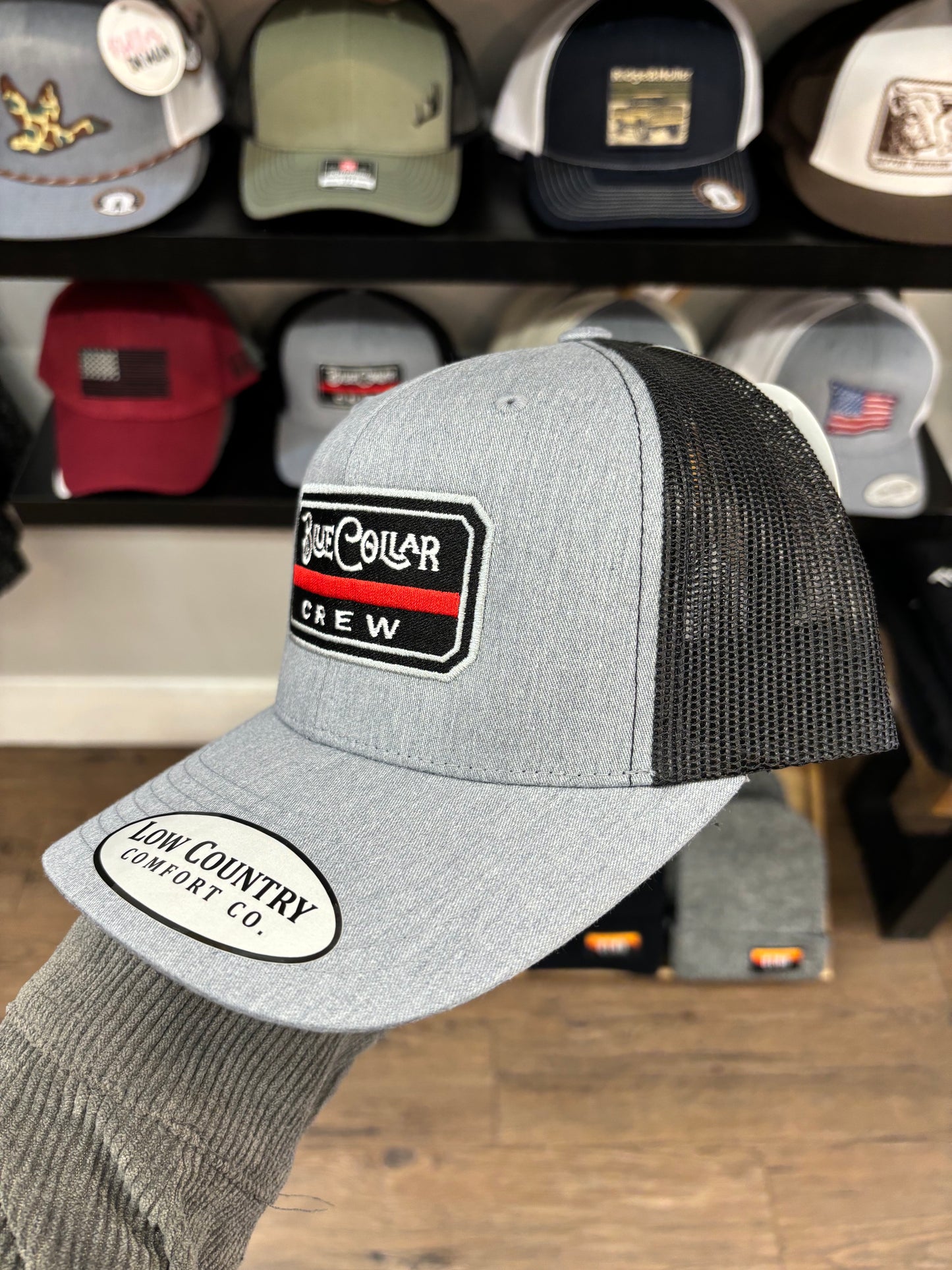 Men's Hat - Blue Collar Red Line