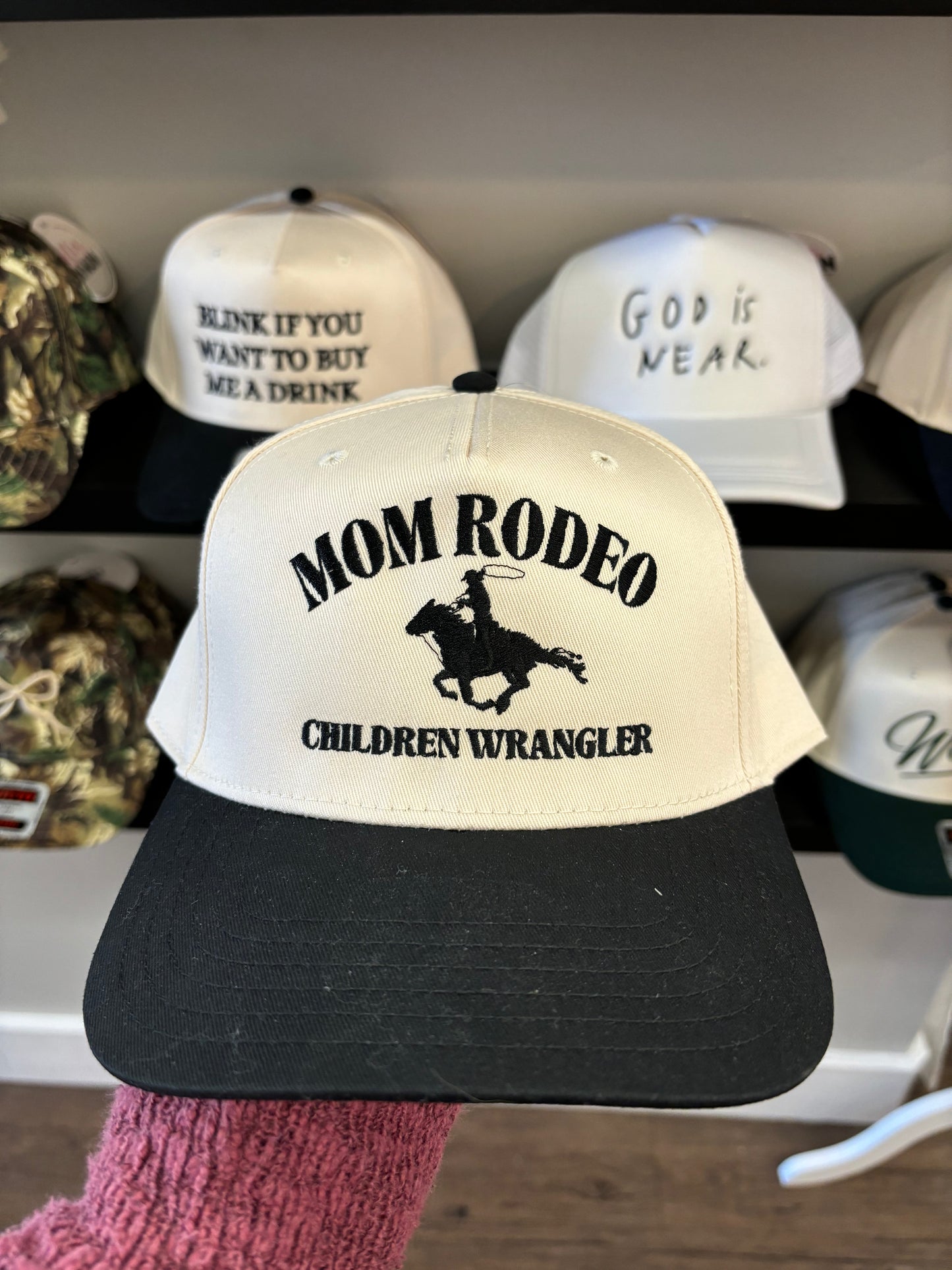 Mom Rodeo Trucker Hat - Black