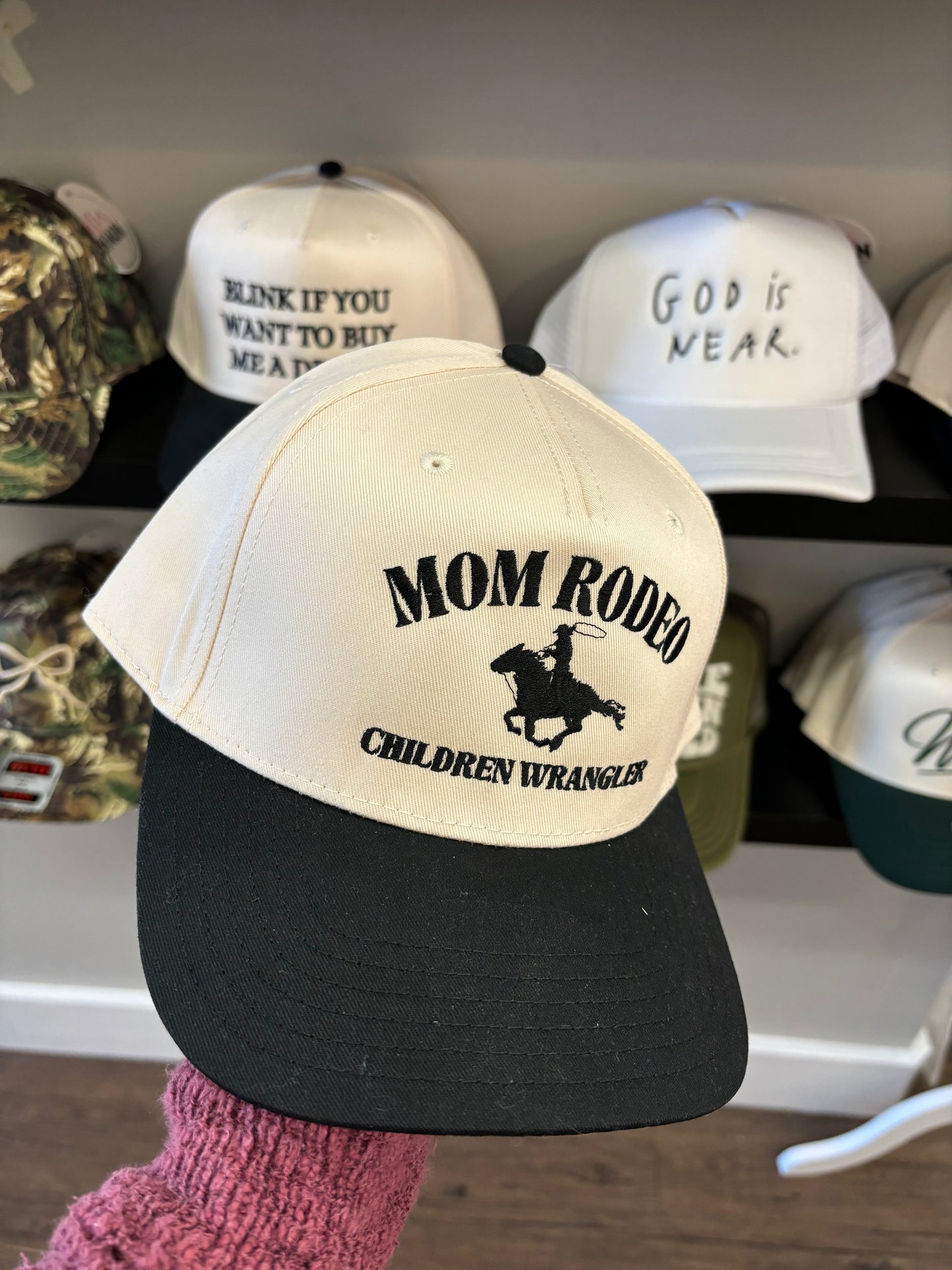 Mom Rodeo Trucker Hat - Black