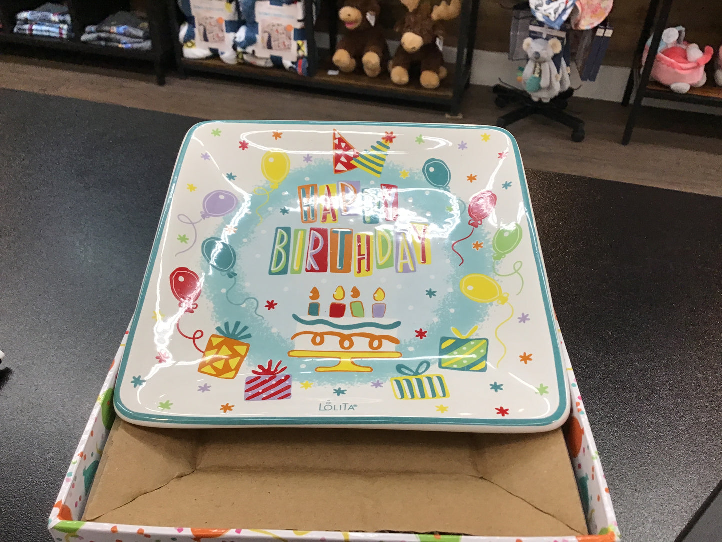 Happy Birthday Canapé Square Plates