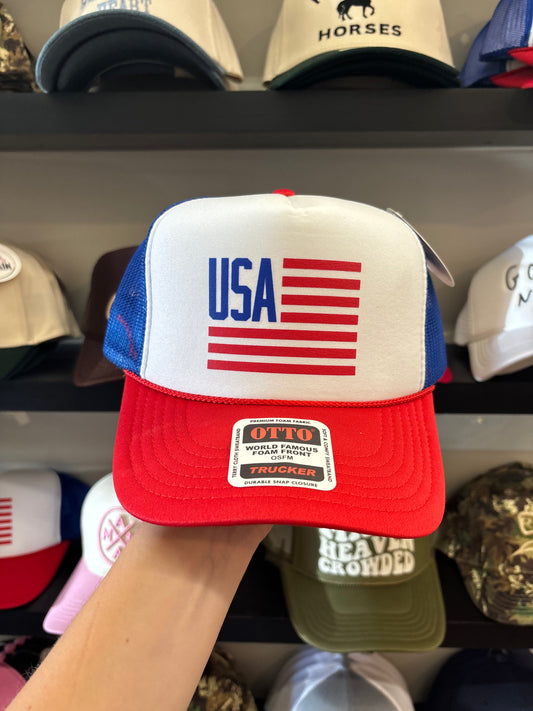 USA Flag Trucker Hat