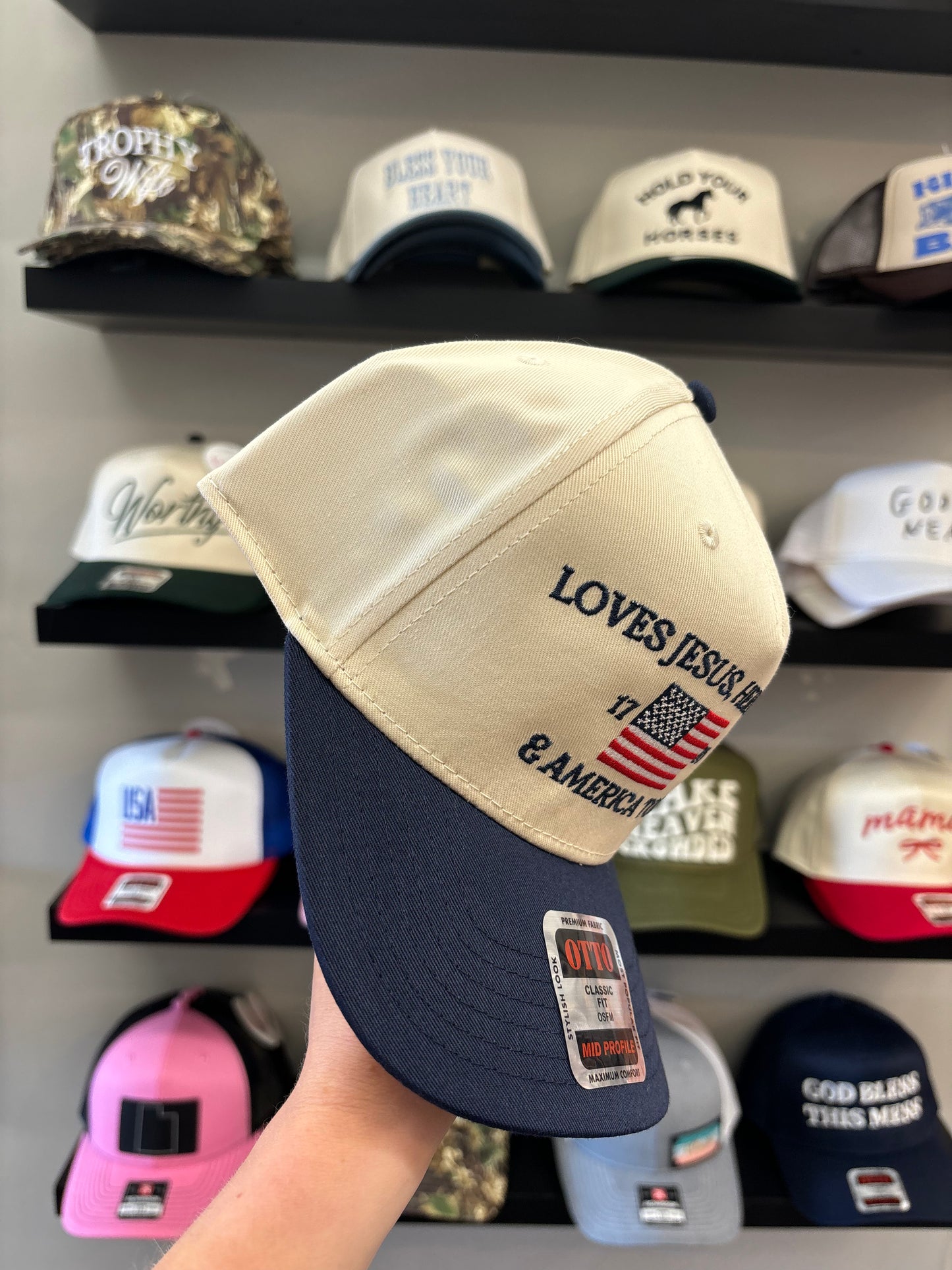 Loves Jesus, Family & America Hat