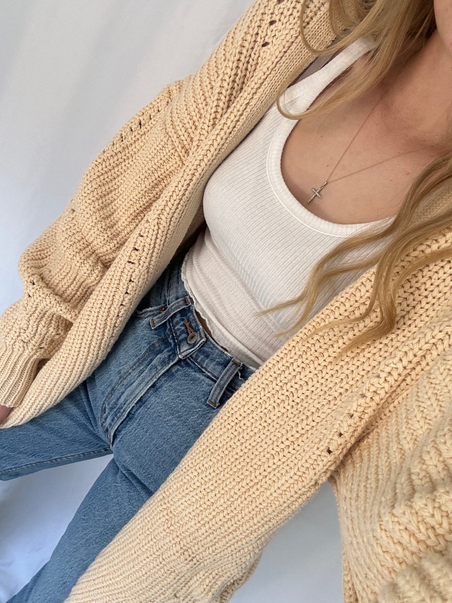 Cozy Up Knit Cardigan - Tan