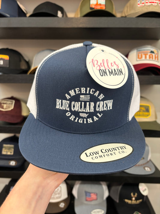 Men's Hat - Navy Blue Collar Crew