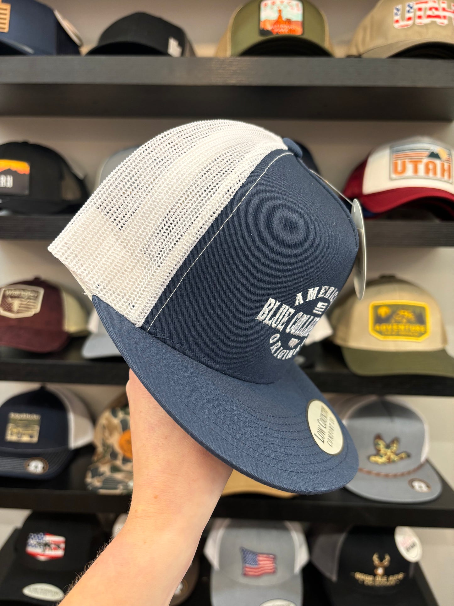 Men's Hat - Navy Blue Collar Crew