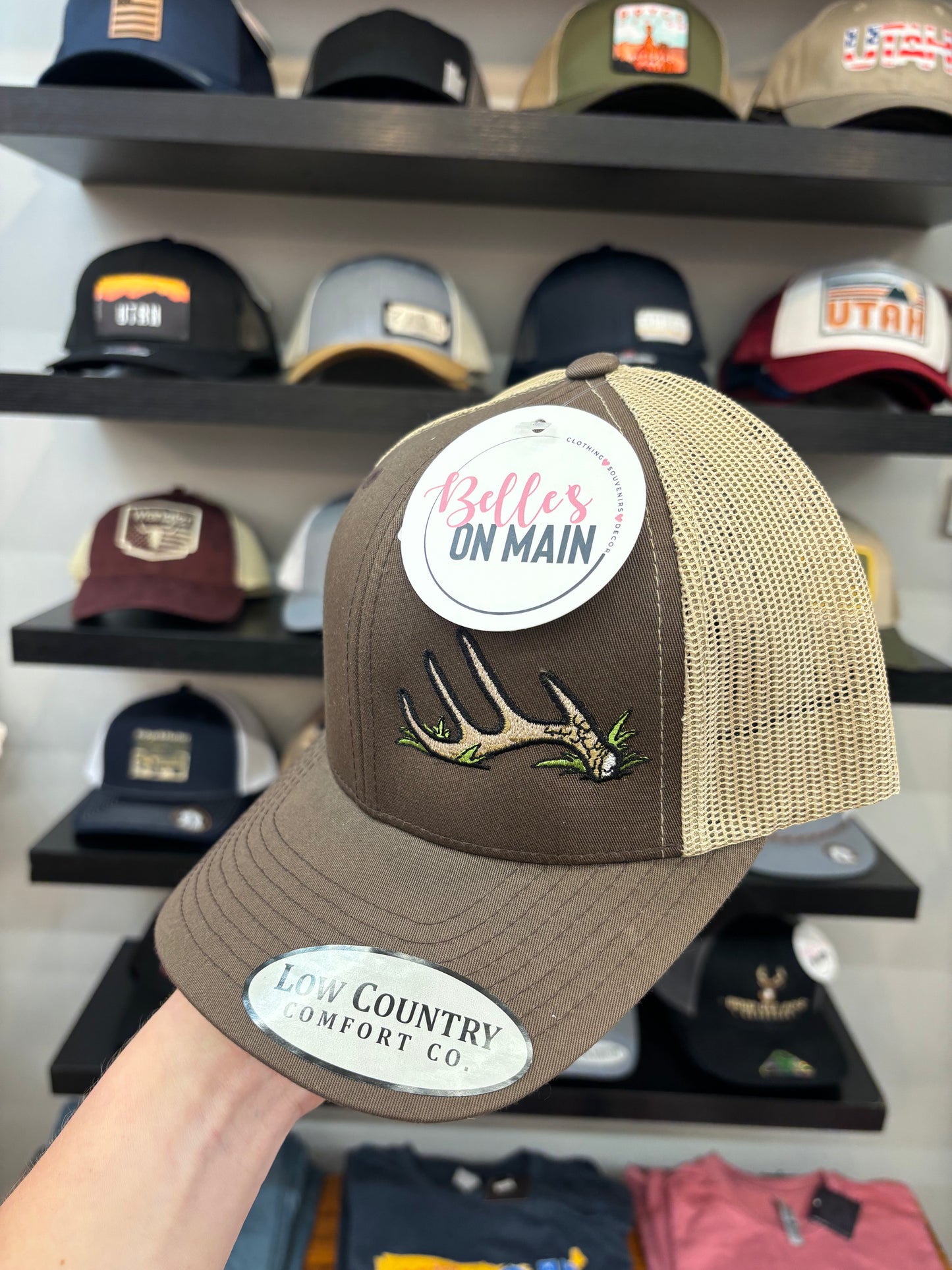 Men's Hat - Brown Broken Antler