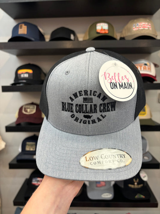 Men's Hat - Gray Blue Collar Crew