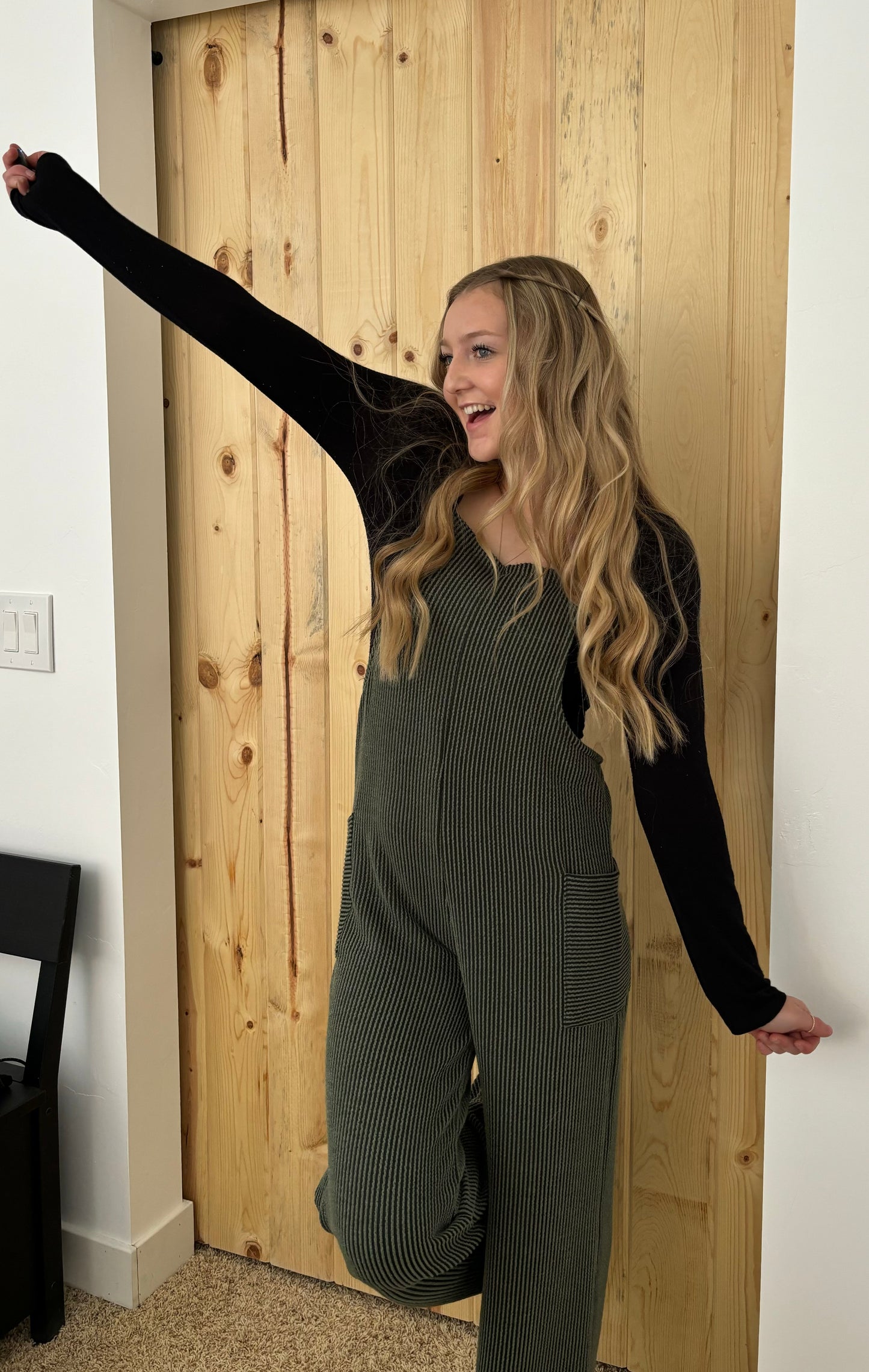 Olive Wide Leg Jumpsuit