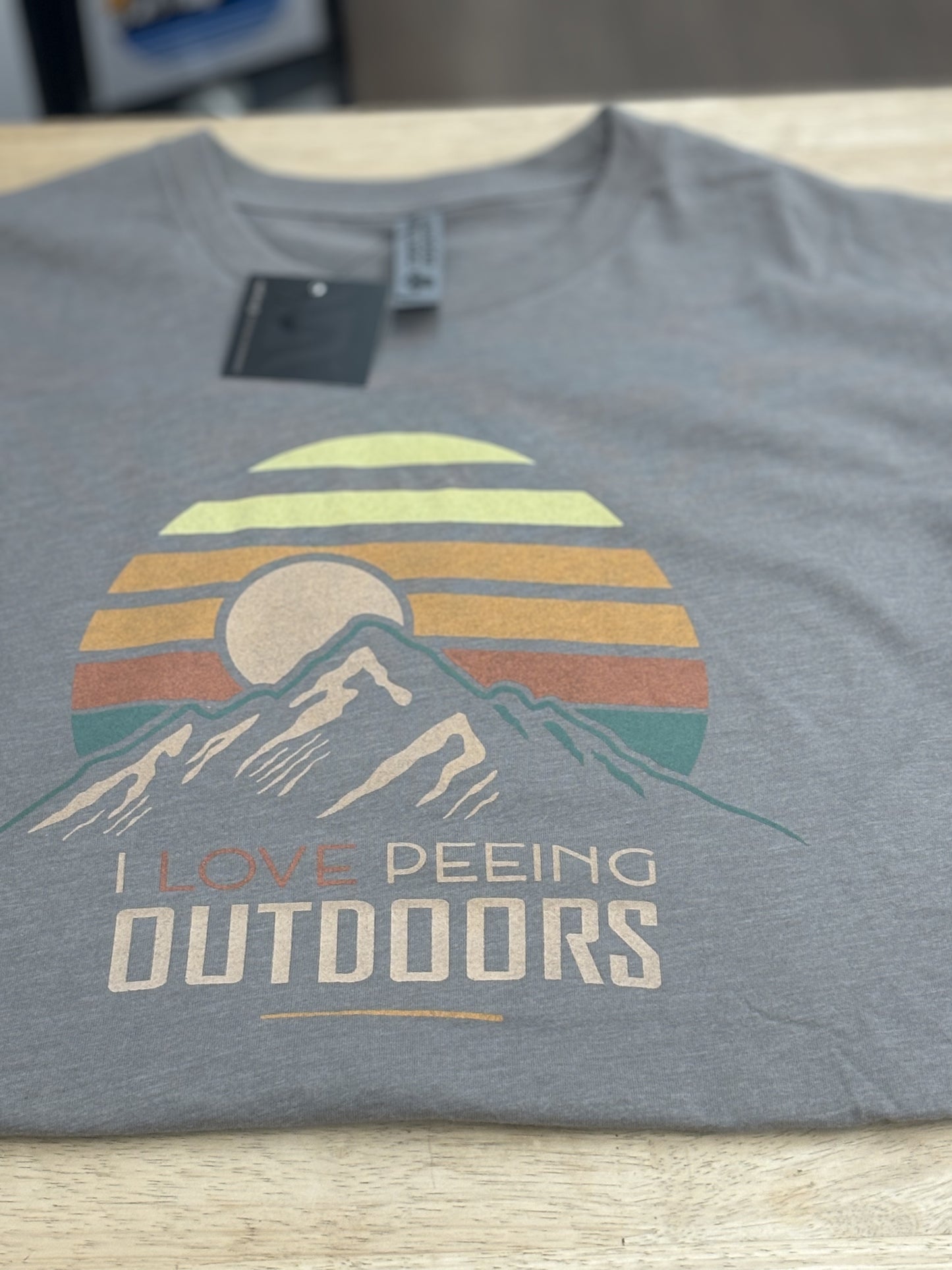 Love Peeing Outside Shirt - Gray