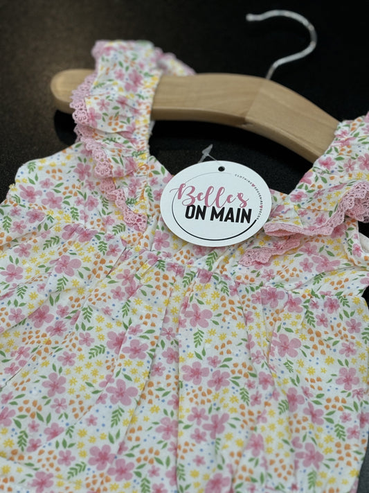 Floral Princess Romper - Baby Girl