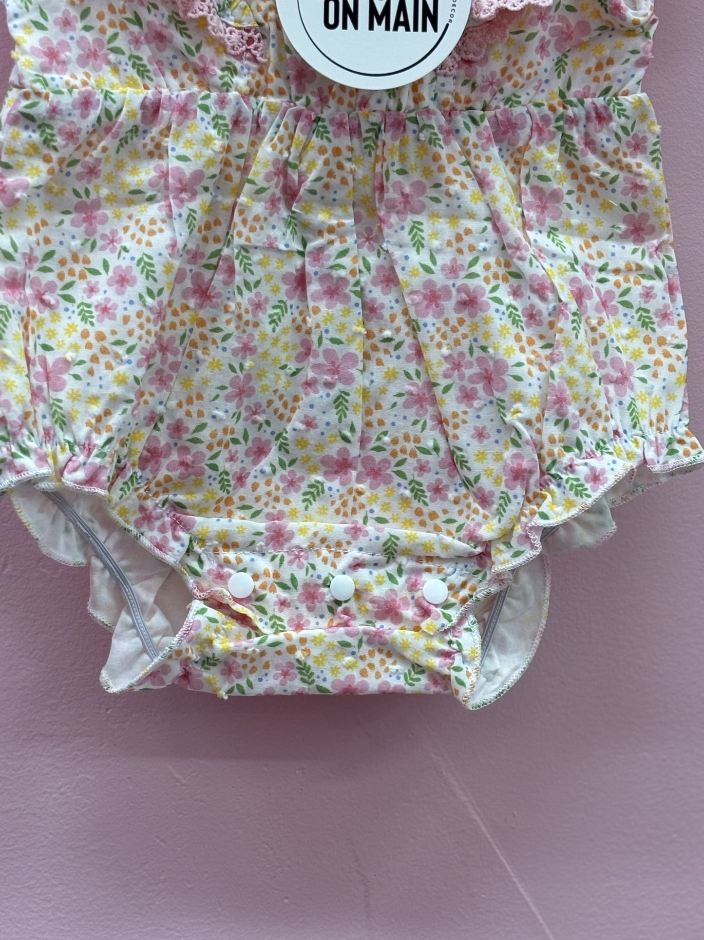Floral Princess Romper - Baby Girl