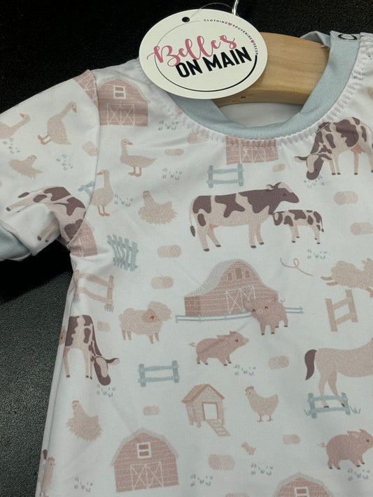 Barnyard Blue Romper