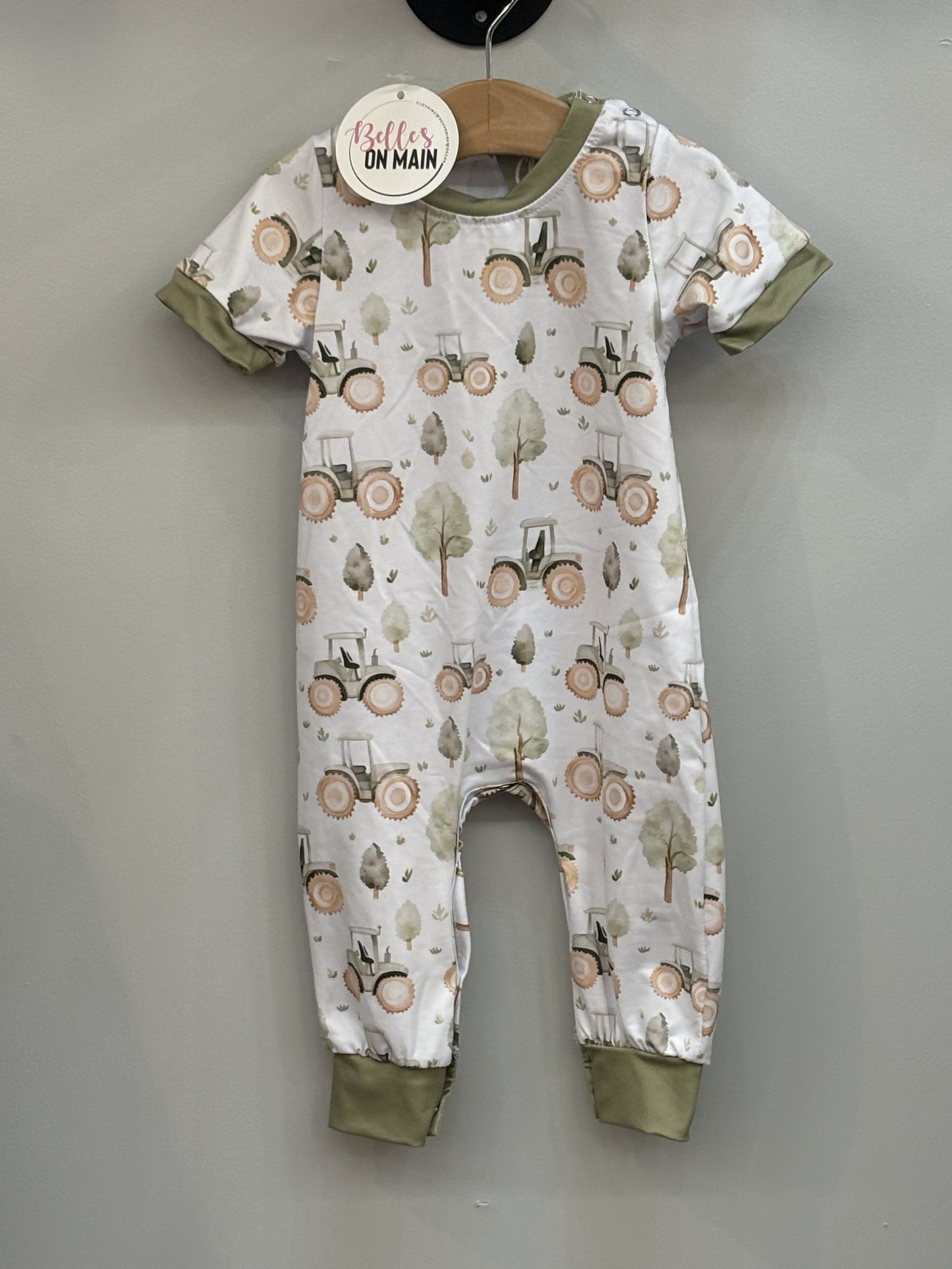 Sage Tractor Romper
