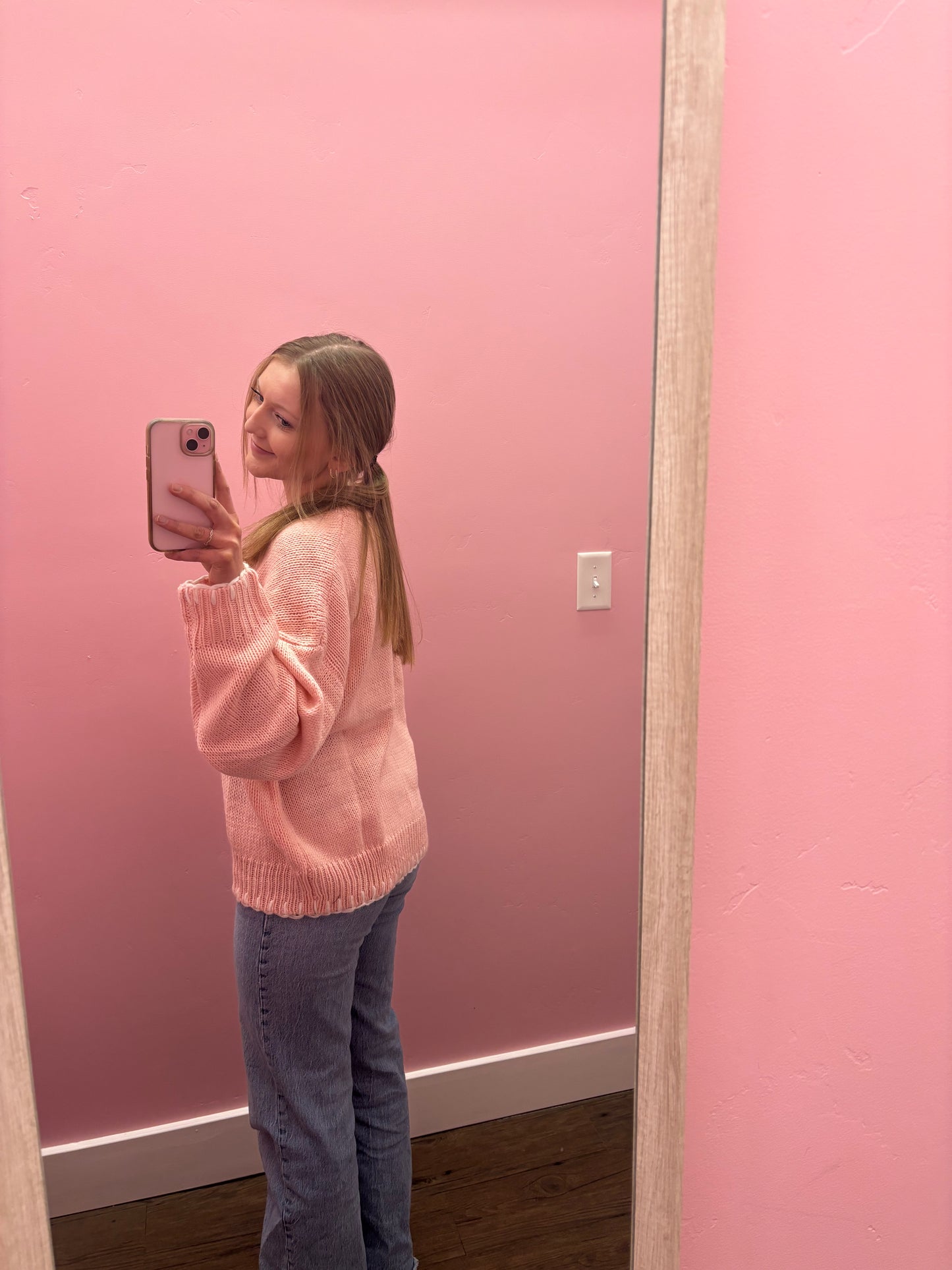 Baby Pink Bow Sweater