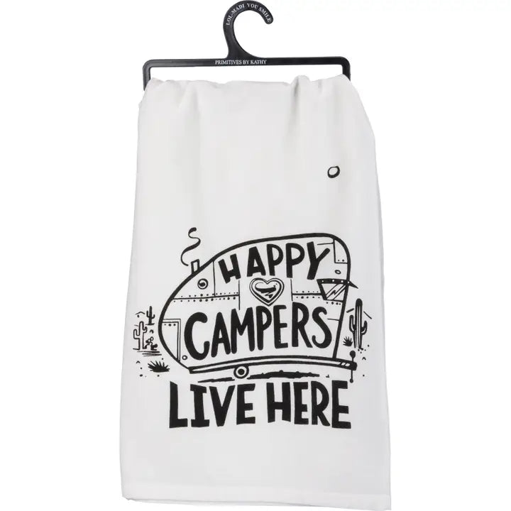 Kitchen Towel - Happy Campers Live Here