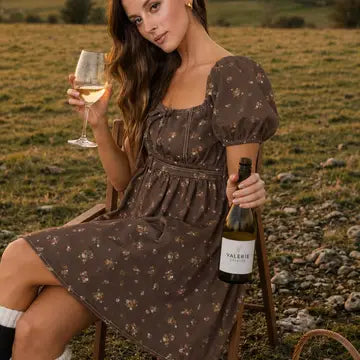 Cocoa Meadows Square Neck Dress