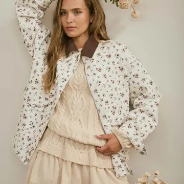 Autumn Bloom Denim Jacket