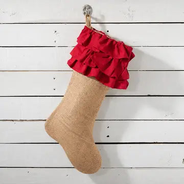 Ruffle Cuff Christmas Stocking